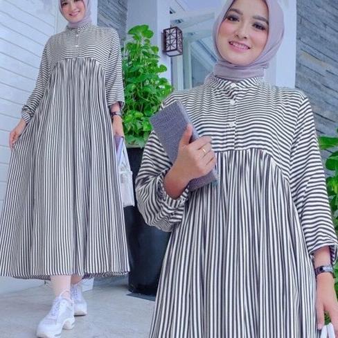 Fashion Muslim / Pakaian Muslim Wanita // Baju Long Tunik Jumbo Ukuran M L XL XXL LD 110 120 | Jawan