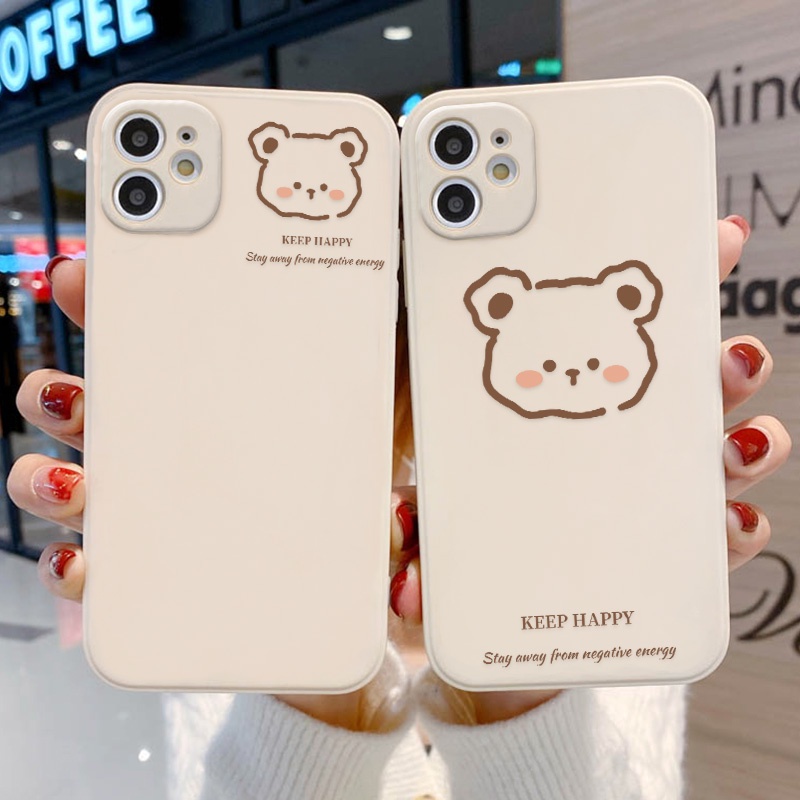 Soft Case TPU Motif Beruang Untuk OPPO A9 2020 A5 A12 A7 A92 A52 A55 A54 A74 A16 A15 A3S A5S A83 A72 A36 A76 A96 A93 A53 A35 A37 A333 A32 A57 A19