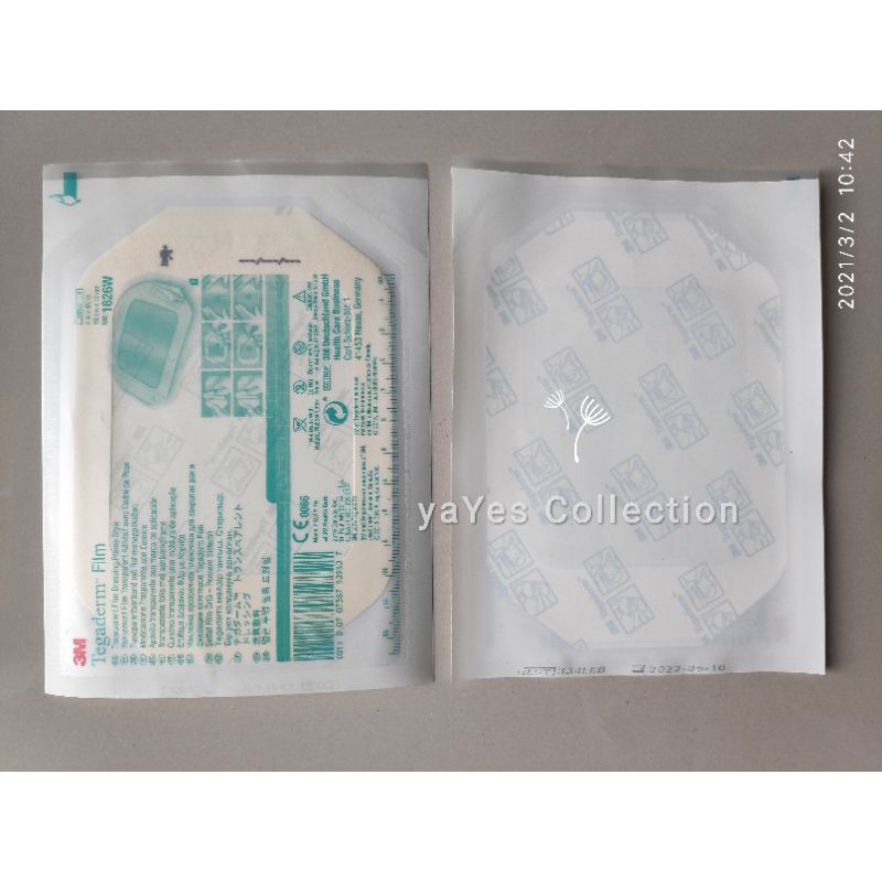 Tegaderm 10 x 12 cm - 6 x 7 cm 1626W Plaster plester bening anti air tutup luka tusuk infus alat p3k
