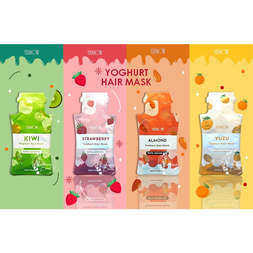 ★ BB ★ YESNOW Hair Mask Sachet 15gr | Masker Rambut | Perawatan Rambut - Yesnow Yoghurt Hair Mask