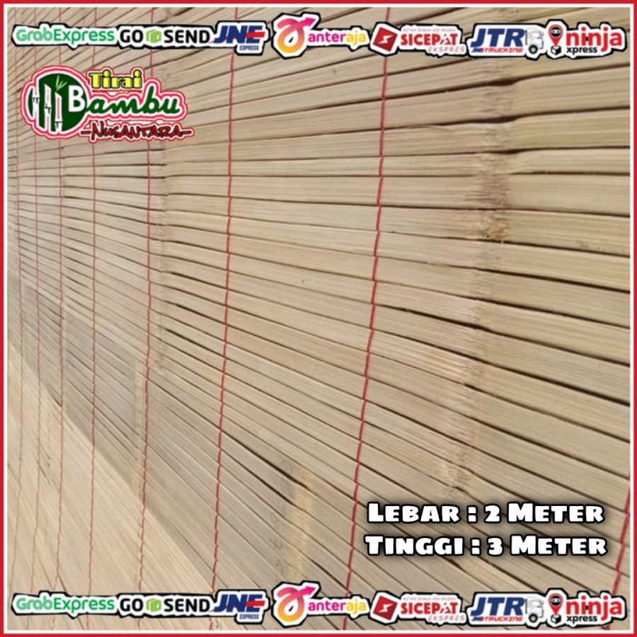 Tirai bambu Ati Size Lebar 2m x Tinggi 3m