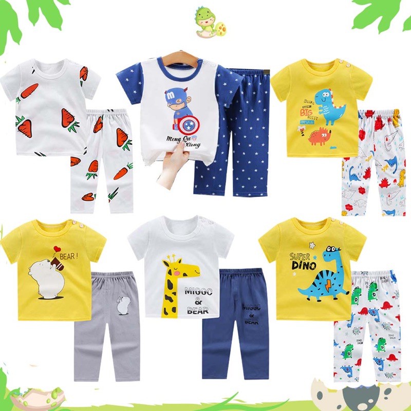 (3 bulan-3 tahun) Setelan Baju Tidur Bayi/Setelan Baju Tidur Anak/  Setelan Baju Bayi Import