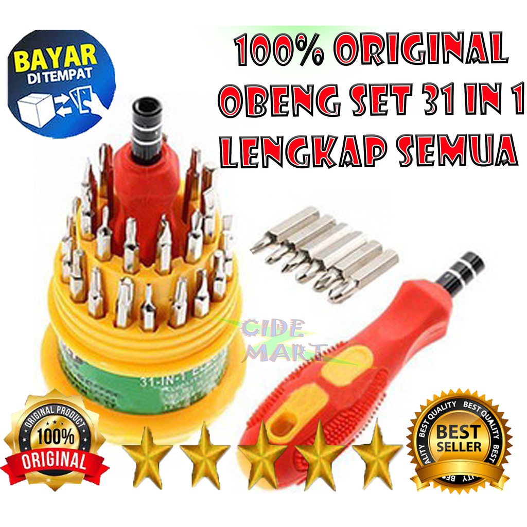 [ORIGINAL] OBENG SET 31 IN 1 SCREWDRIVER / OBENG PLUS / OBENG MINUS TERMURAH