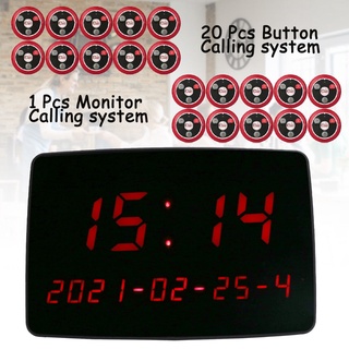 Calling system bel pemanggil pelayan lengkap dengan 20 tombol Display C1/S6 murah canggil siap pakai