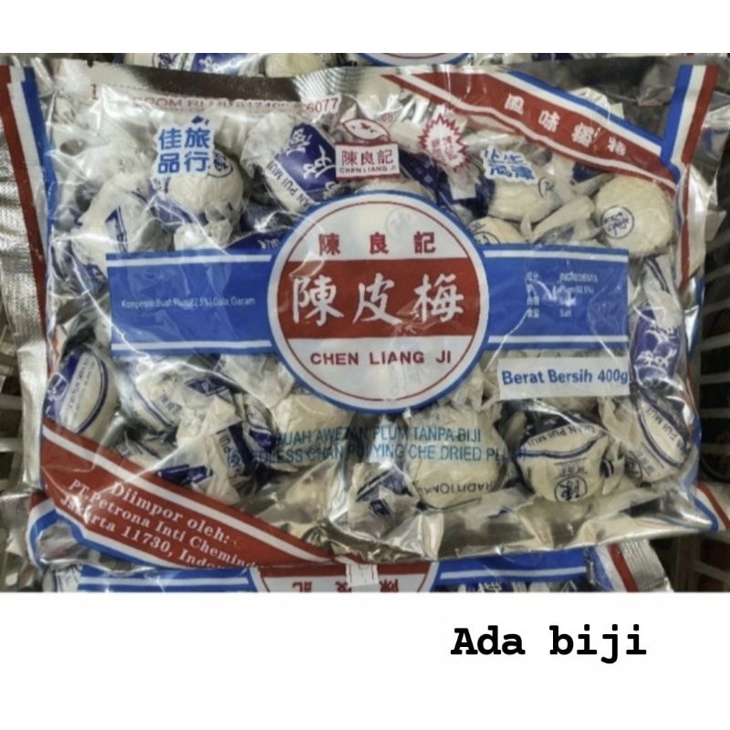 

manisan buah plum kering 400gram ada biji / chen liang ji/ snack makanan imlek