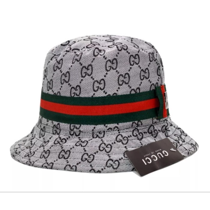topi baseball Bucket Hat Gucci Pria dan Wanita Kekinian - Abu abu, Onesize B9F0 topi cewek korea top