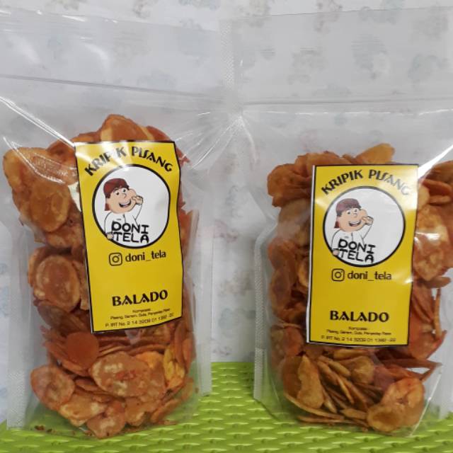 

Keripik pisang rasa balado isi 200gr