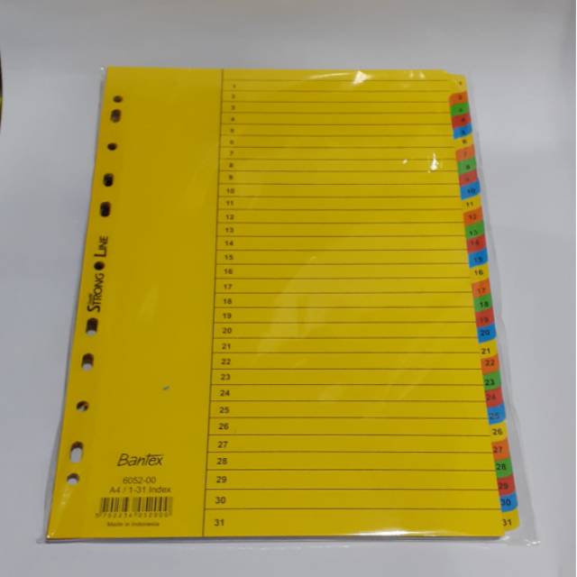 

Pembatas Dokumen / Divider Bantex A4 - 6052 (1-31)