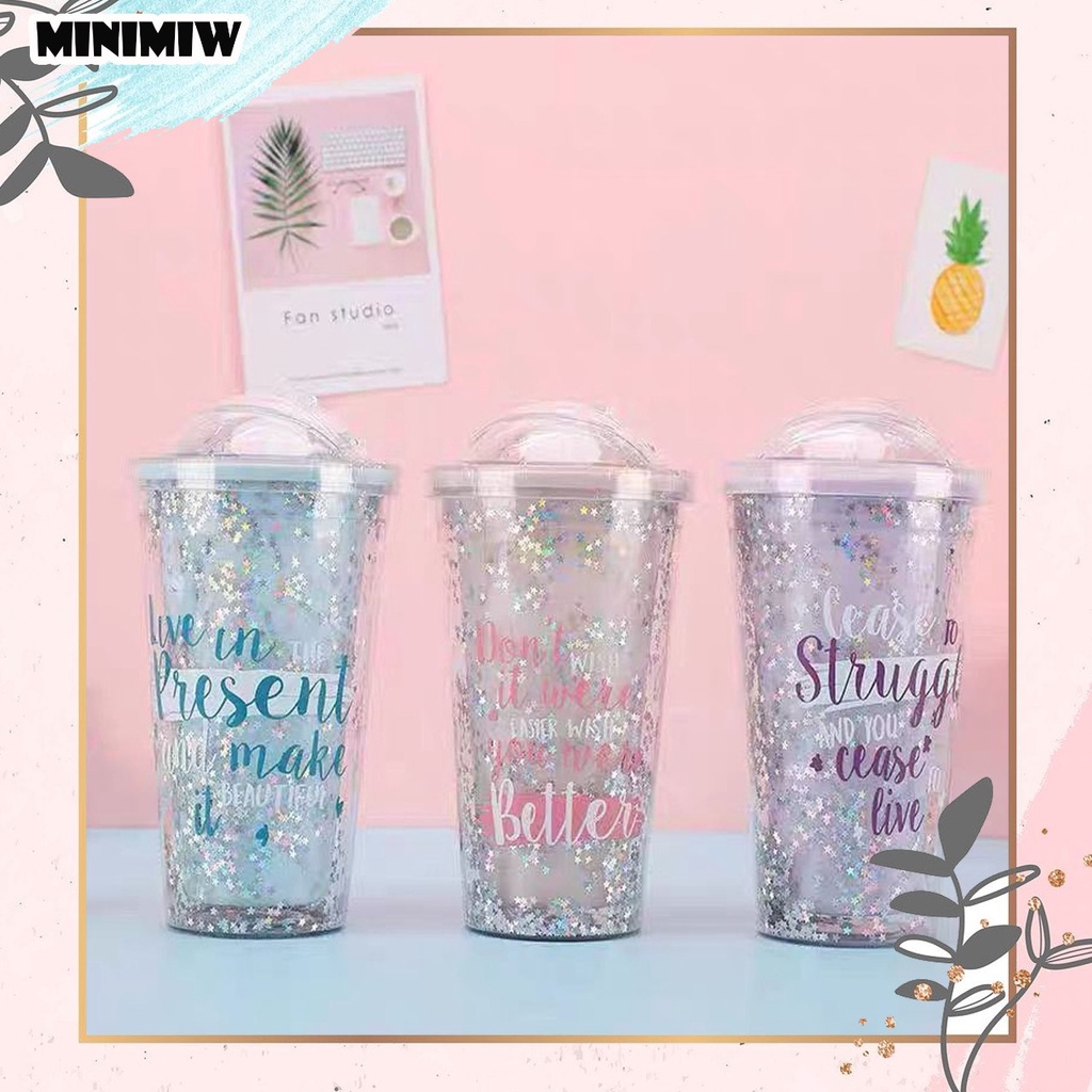 TEMPAT MINUM KATA- KATA MOTIVASI TUMBLER MOTIVATED UNIK MURAH LUCU KODE DY-8182 PLASTIK TAHAN BANTING COD