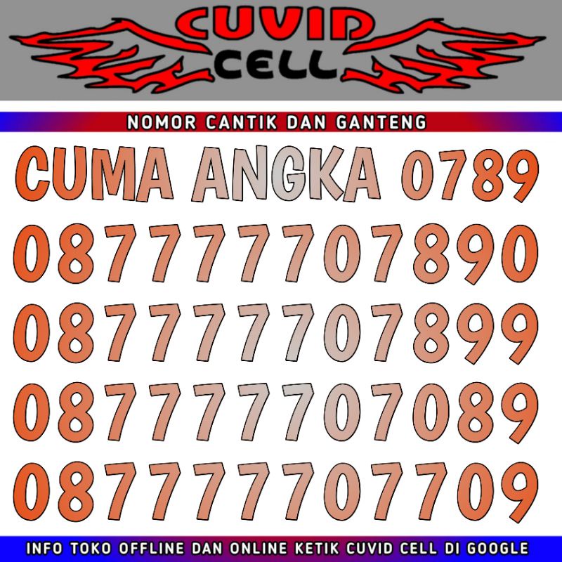 Nomor cantik XL super hoky panca hexa 777 777 777