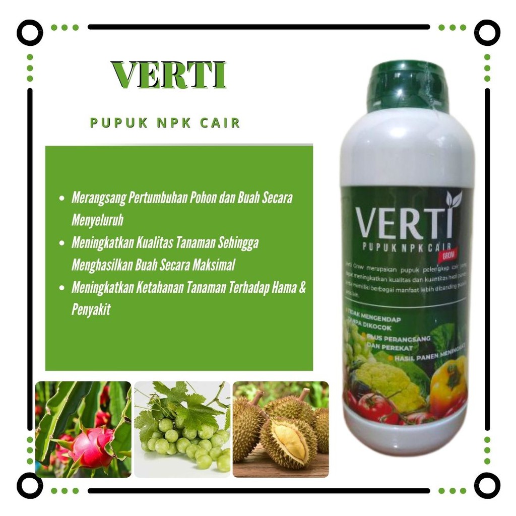 VERTI GROW Pupuk NPK Cair Untuk Buah Kemasan 1 Liter