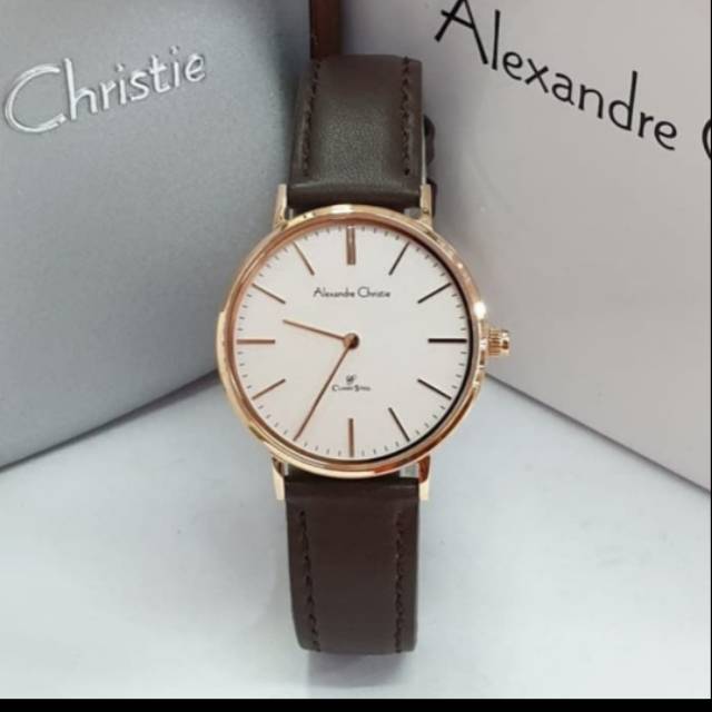 ALEXANDRE CHRISTIE WANITA AC 8625 LH ORIGINAL ( BROWN ROSEGOLD WHITE )