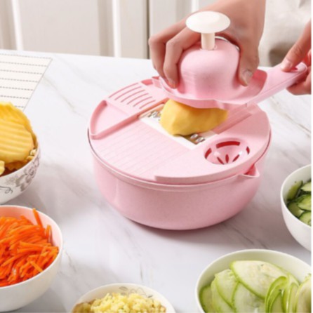 PARUTAN SET BASKOM SERBAGUNA PENGIRIS SAYURAN BUAH/alat dapur unik/peralatan masak/barang dapur unik