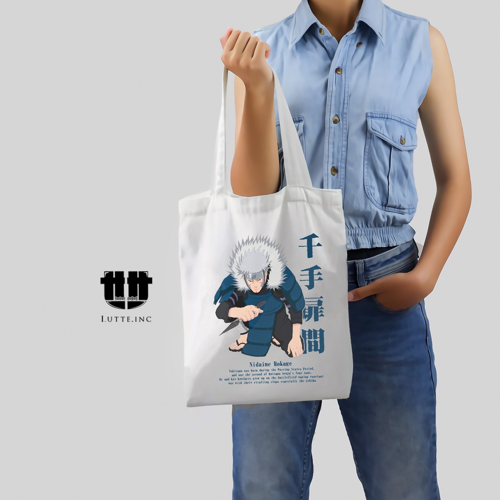 New Totebag Anime Tobirama Senju Tote bag Anime Kanvas Premium Lutte.Inc  ( Naruto Series )