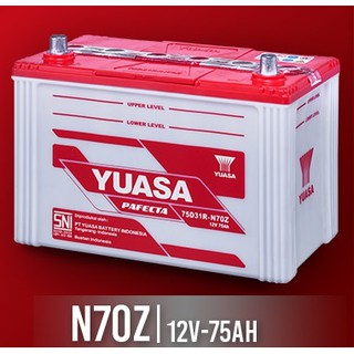 Jual Aki Basah Mobil merk Yuasa N70Z 75 Ampere (L300 Diesel, Strada