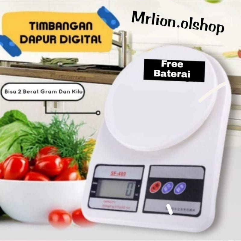 Timbangan Dapur Digital Kue Bumbu kue Kitchen Scale SF400 ⭐ Mrlion⭐