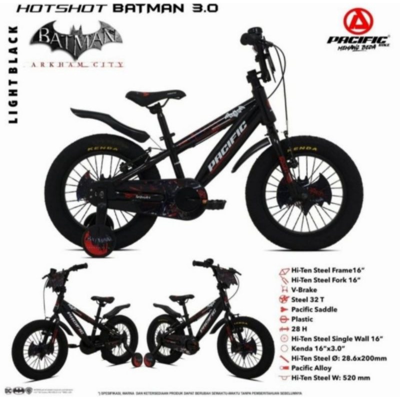 SEPEDA ANAK BMX PACIFIC BATMAN BAN JUMBO 16 INCH