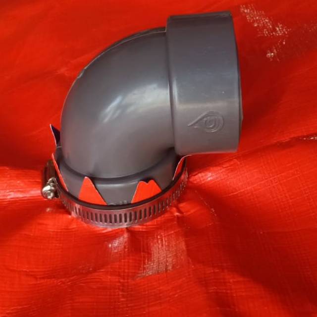 Knee pembuangan dan Filter untuk kolam terpal