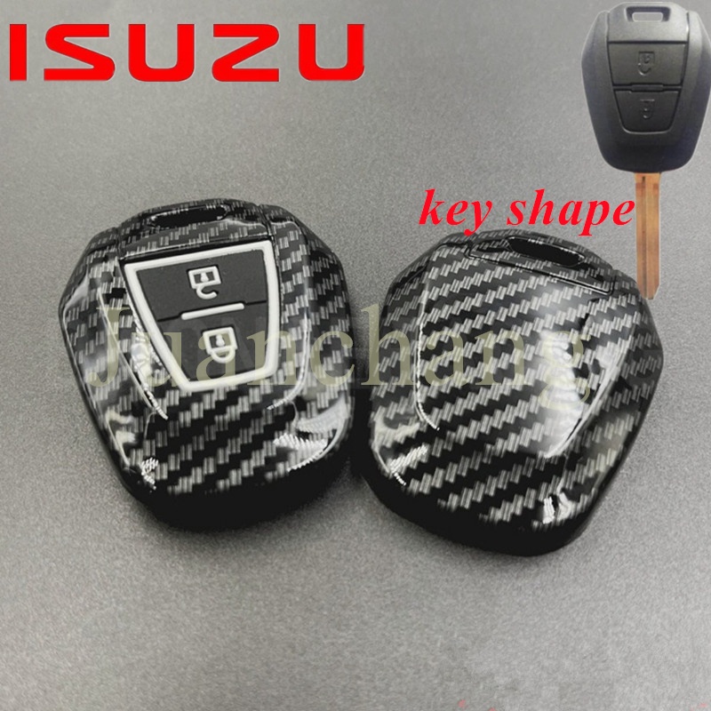 Case Holder Kunci Mobil Bahan ABS Carbon Fiber Untuk Isuzu D-Max Isuzu D-Max 7 X2