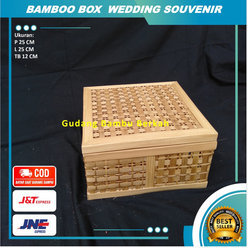 Keranjang Parcel Souvenir Bambu Buah Segar Lebaran / Kotak Parcel Souvenir Seserahan Pernikahan