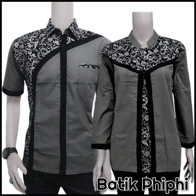 Kemeja Batik Kombinasi Pria Lengan Pendek Termurah &amp; Terlaris Size M,L,XL,XXL