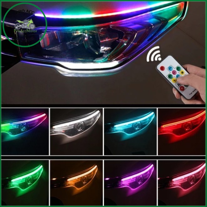 lampu alis DRL RGB 8 warna NEW ADV 160 NEW VARIO 160 AEROX NMAX BEAT STREET 60 cm