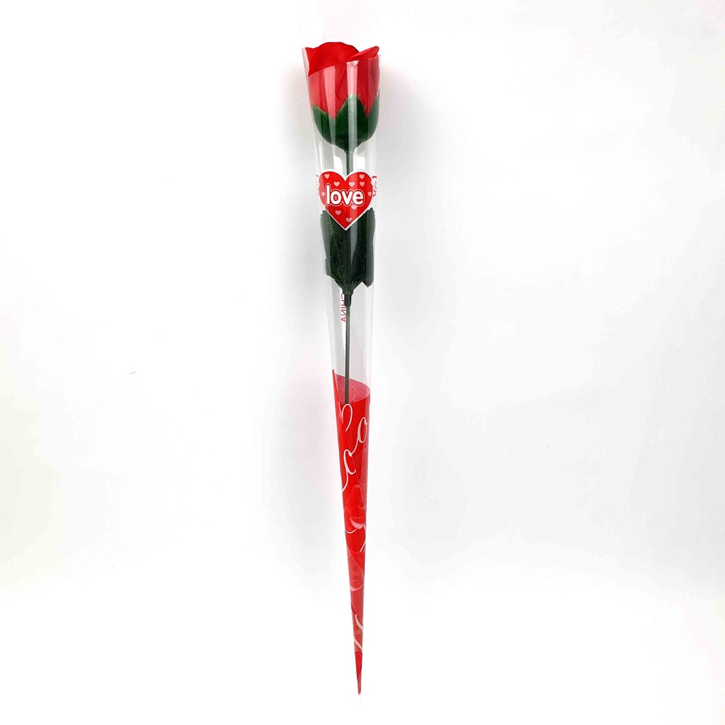 Bunga Mawar Love 32 cm / Bunga Palsu/ Bunga Artificial/ Bunga Plastik/ Bunga Valentine/ Bunga Wisuda-Merah