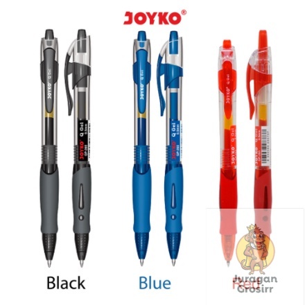 JG - JOYKO - PEN JOYKO GP-265 Q GEL -  BOLPEN - PULPEN BULLET TIP BLACK HITAM MERAH BIRU