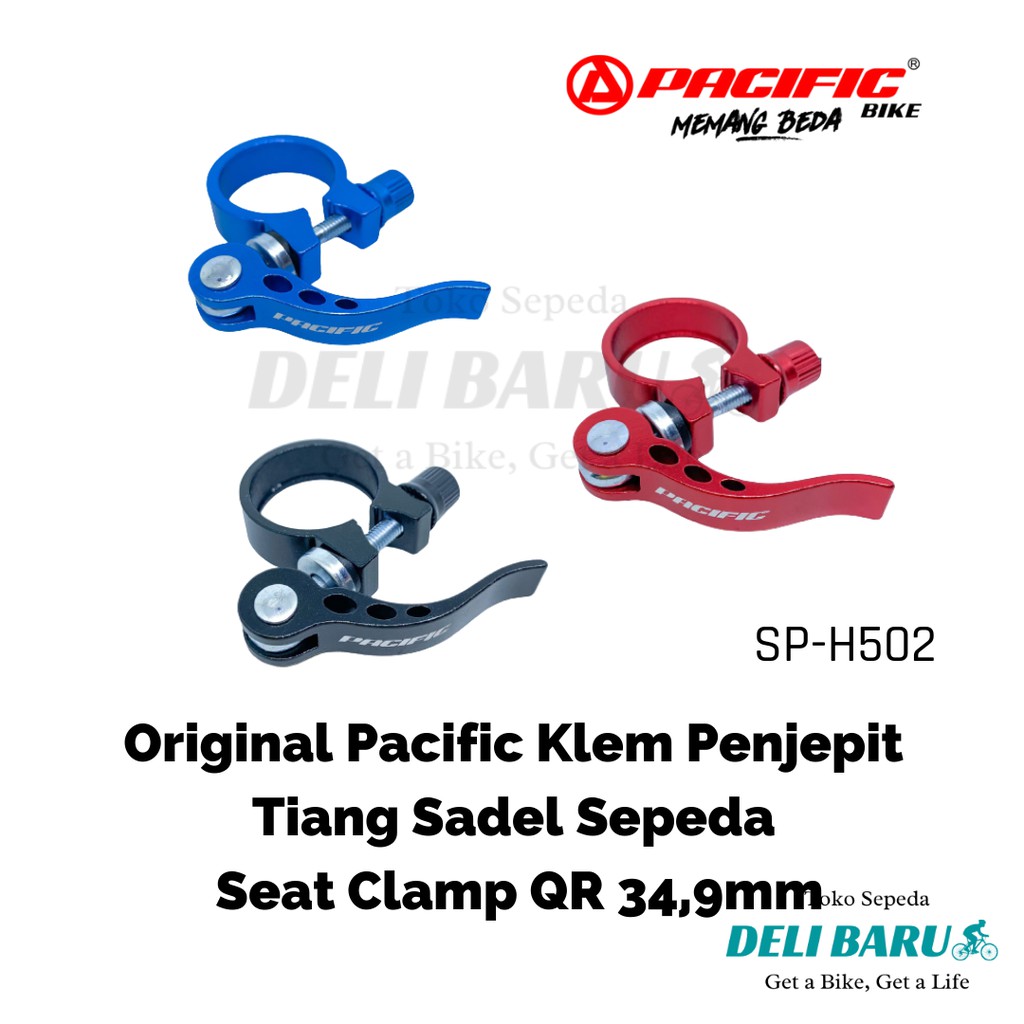 Pacific Seat clamp QR 34.9 untuk seatpost 30.4 - 31.8 sepeda MTB, lipat