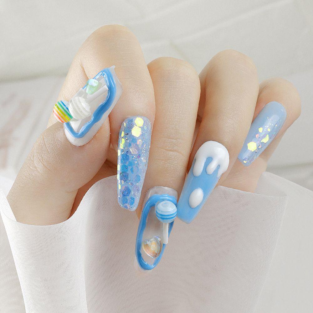MXBEAUTY Nail Charms Lucu Desain Nail Art Mini Manicure Candy Perlengkapan Kuku Dekorasi Kuku
