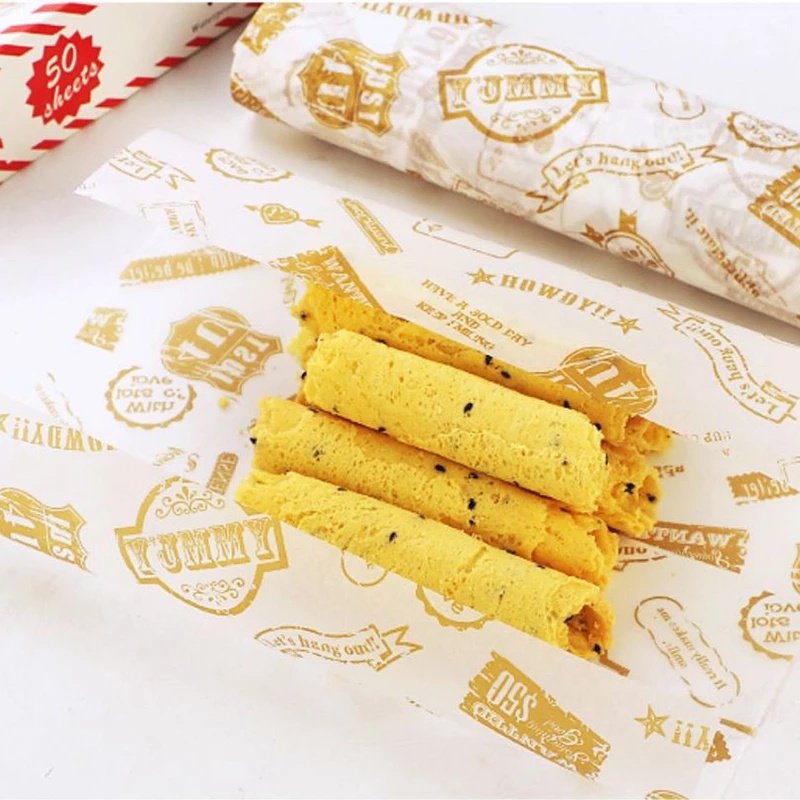 Hot Sale/10Pcs/Lot Kertas Lilin Food Grade Grease Paper Pembungkus Makanan Wrapping Paper Untuk Roti Sandwich Burger Fries Oilpaper Alat Baking