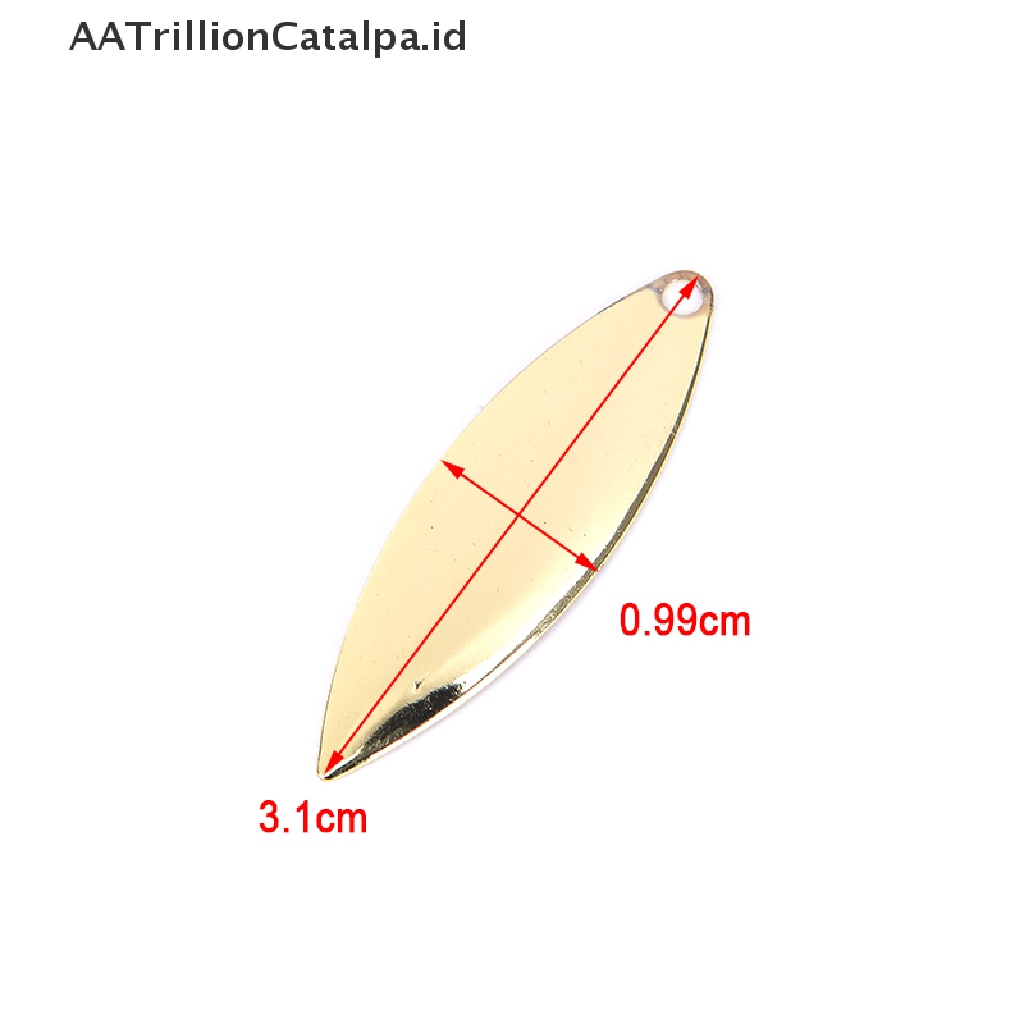 Aatrillioncatalpa 50pcs Umpan Pancing Spinner Blade DIY