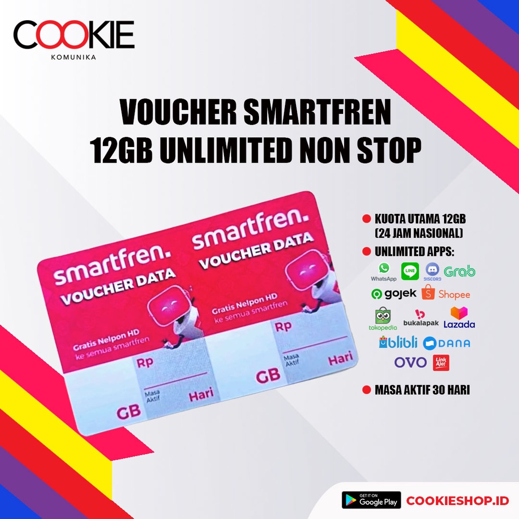 VOUCHER SMARTFREN UNLIMITED NONSTOP 12GB