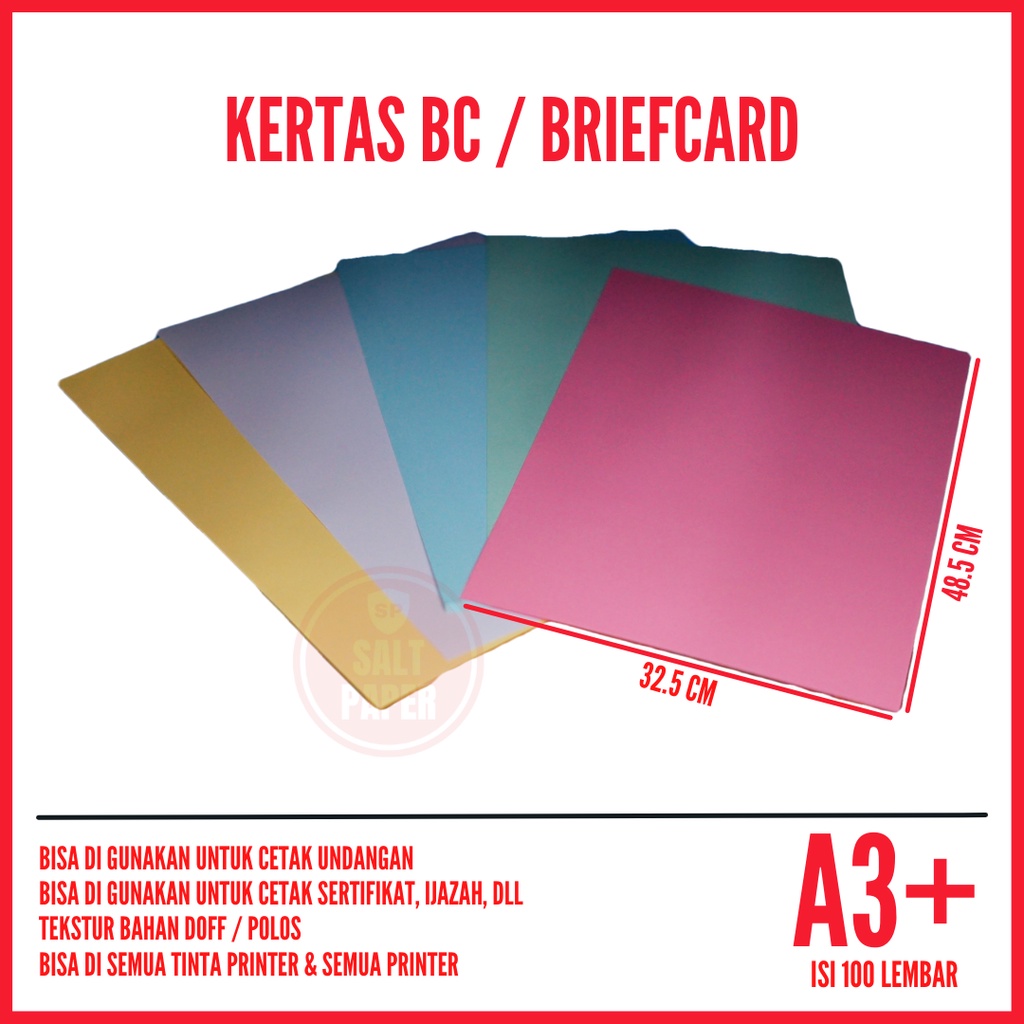 

Kertas Brief Card A3 Plus 160 isi 100 lembar / Kertas BC A3 Plus / Brief Card A3 Plus