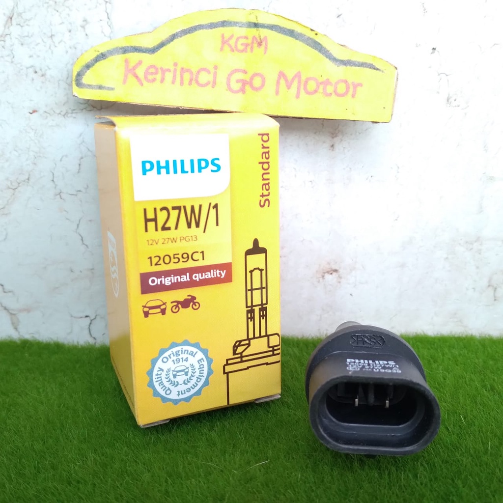 BOHLAM HALOGEN PHILIPS H27W/1 12V 12059 - LAMPU MOBIL KOREA