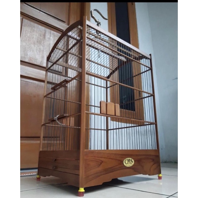 SANGKAR KANDANG KOTAK CMS JATI COKLAT NO 2