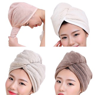 Handuk Topi Mandi  Turban Kepala Pengering Rambut Daya 