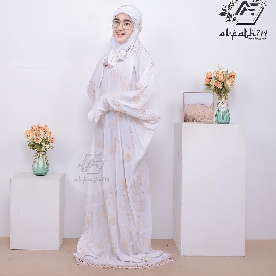 Telah Hadir.. Mukena terusan dewasa jumbo bordir gracella mukena terusan rayon mukena lajuran dewasa