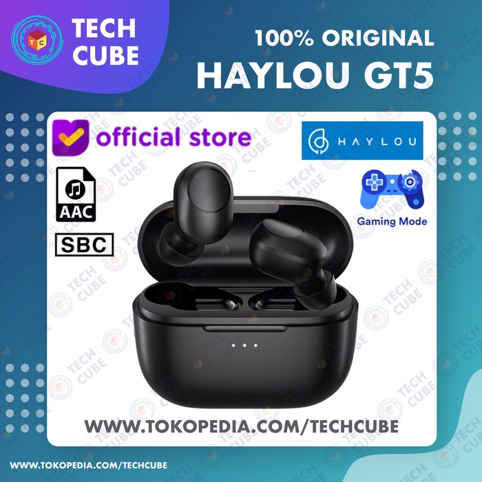 Haylou Gt5 Tws Wireless Earphone Headset Earbud Alter Gt1 Pro Plus Xr - Hitam
