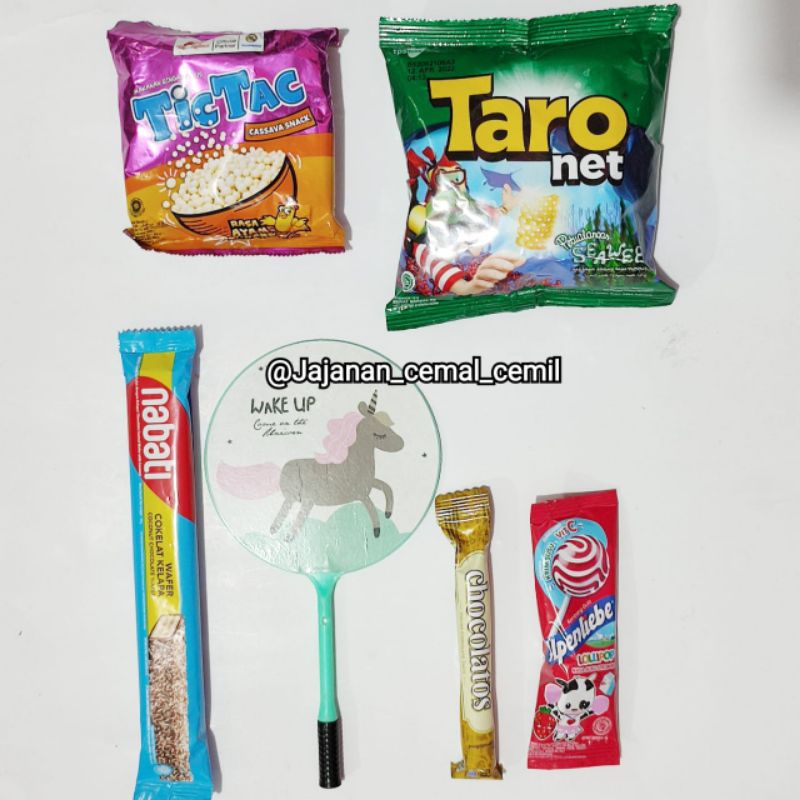 

BINGKISAN PAKET ULANG TAHUN (ULTAH) 5 SNACK + 1 SOUVERNIR KIPAS