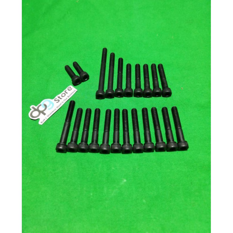 BAUT L BAJA HITAM BAUT BLOK BLOCK MESIN KANAN KIRI BAK MAGNET BAK KOPLING GL PRO MAX NEOTECH