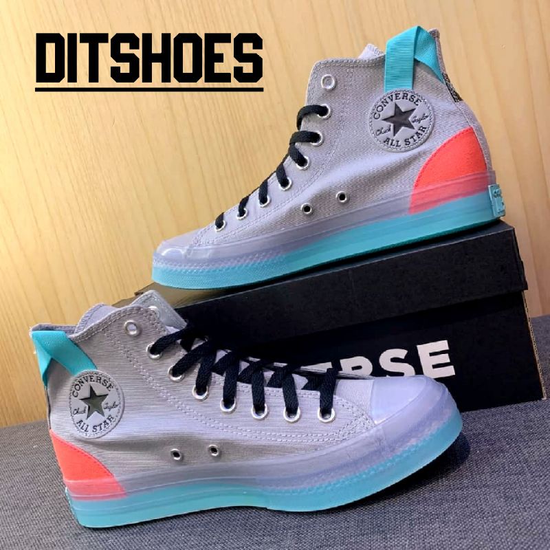 Converse Chuck Taylor All Star CX Hi 90'S - Ash Tone/Electric Aqua/Solar Red