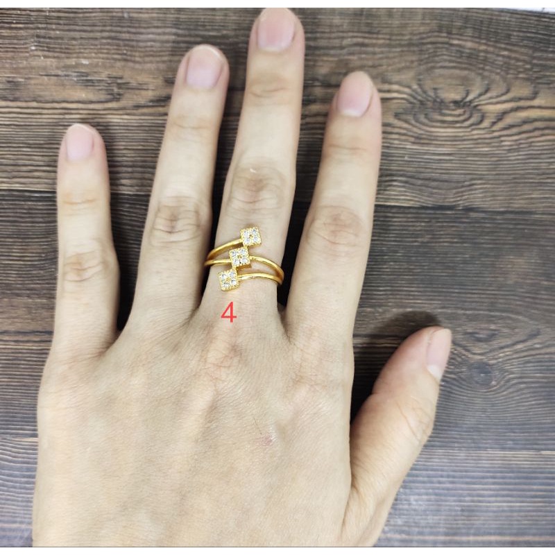 Fifi Fashion Cincin Fashion Model Perhiasan Lapis Emas C42