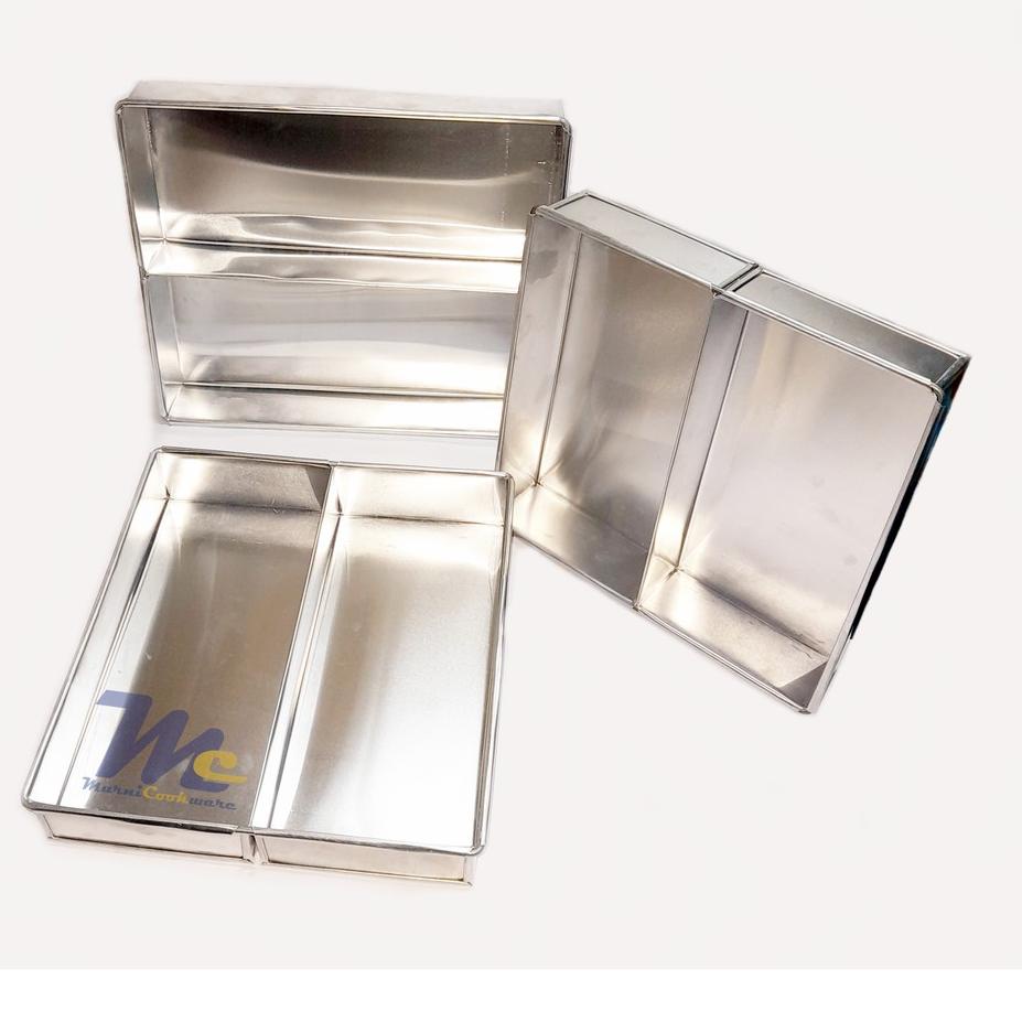 VENRN6657 Loyang Lapis Surabaya Sekat Dua /Loyang Sepiku /Brownies Double size 10x20x4 - 10x24x4 cm