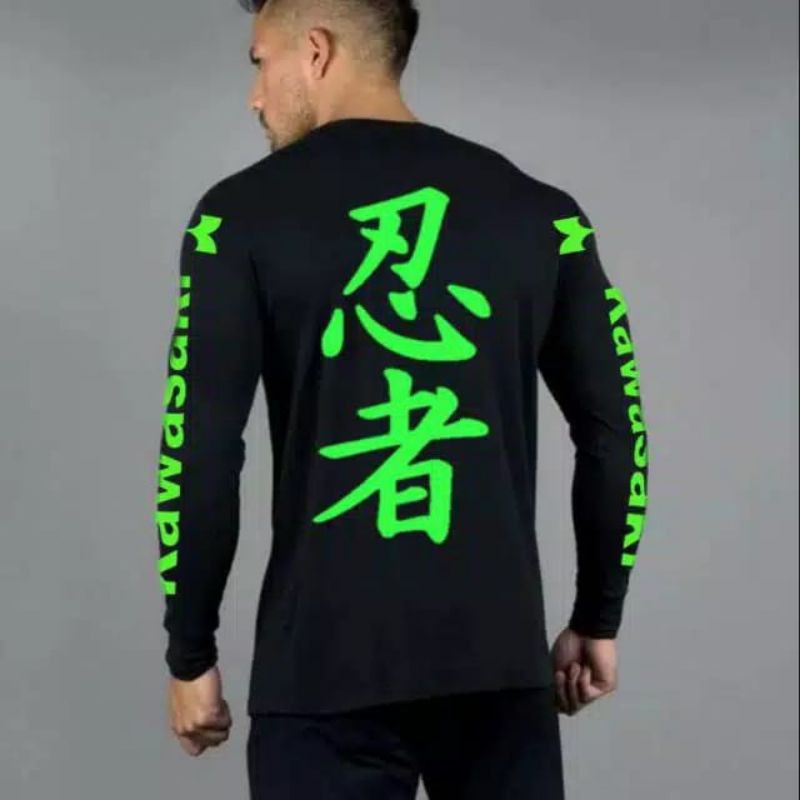 Kaos T-Shirt Ninja Kawasaki Lengan Panjang
