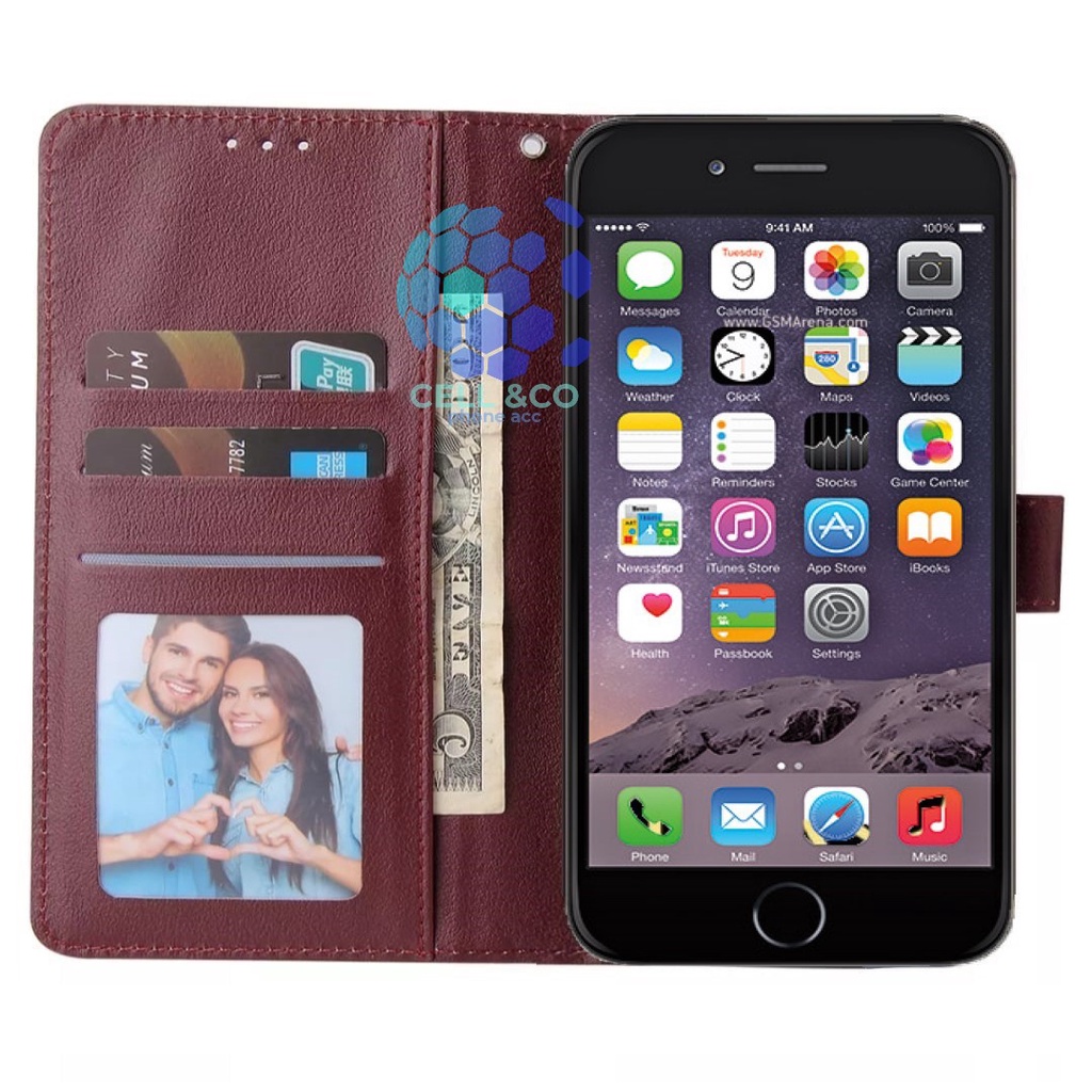 Flip cover IPHONE 6 PLUS/6S PLUS Flip case buka tutup kesing hp casing hp flip case leather wallet