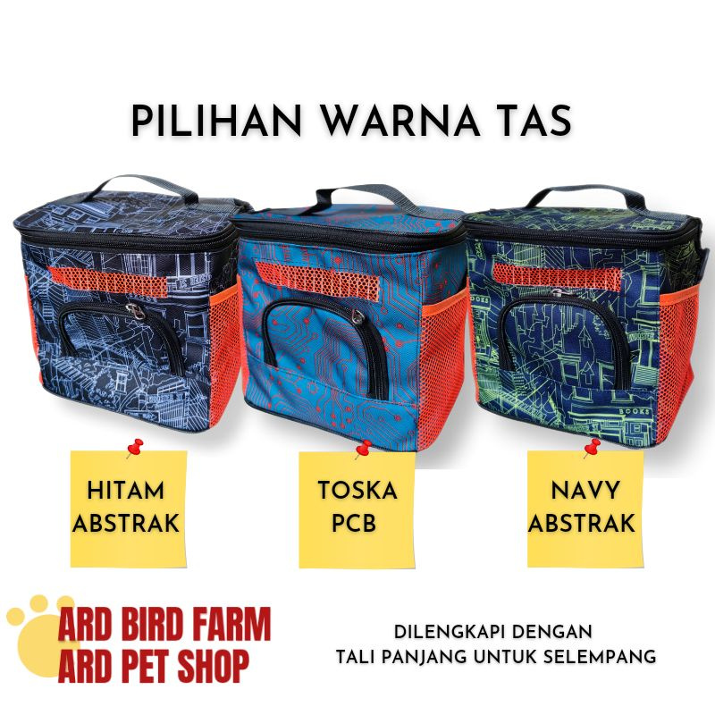 Pet Carrier Tas Travel Cage hewan Kandang Untulan Lovebird Hamster Landak Mini Sugar Glider