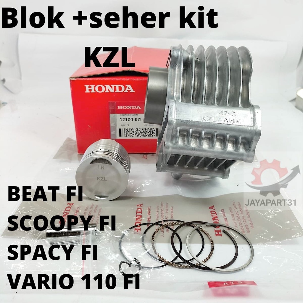 BLOK SEHER + PISTON KIT HONDA KZL ORIGINAL BEAT FI SCOOPY FI SPACY FI VARIO 110 FI