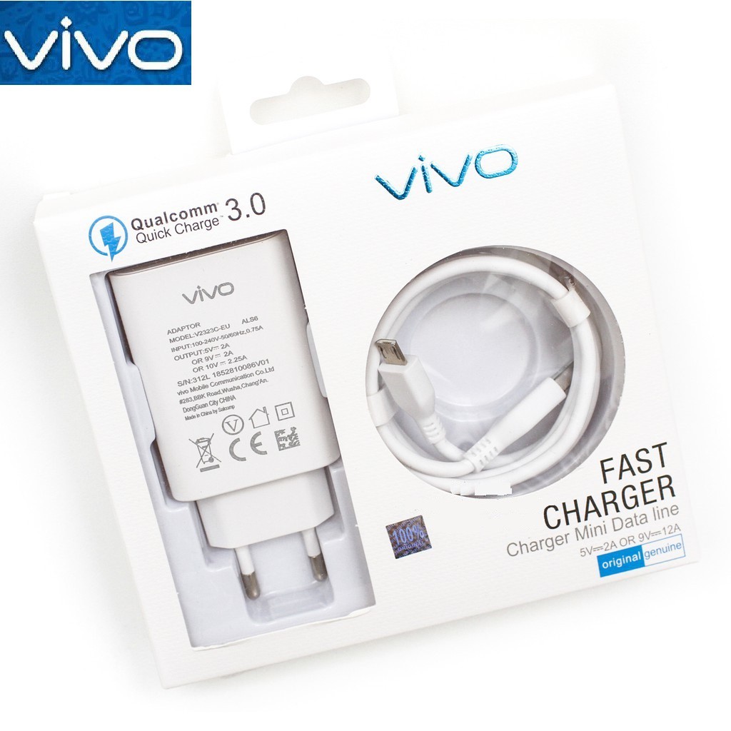 Charger Vivo USB Micro B / Tipe C - Cas Casan Fast Charging Qualcomm 3.0