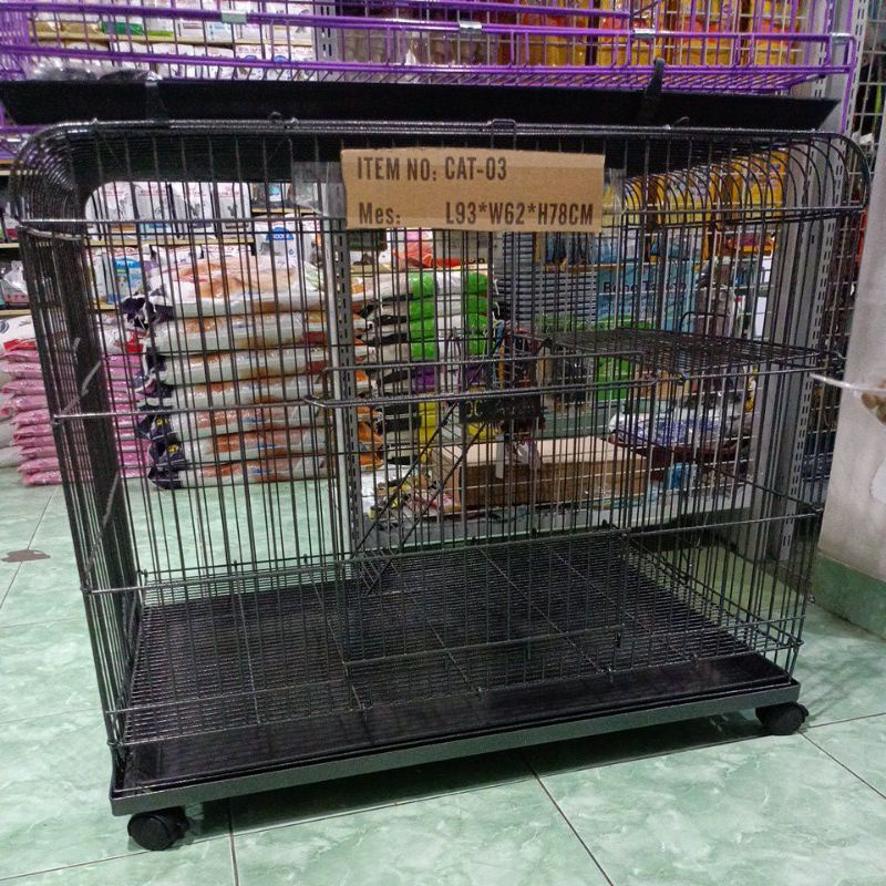 Kandang besi octagon Cat-03 Kandang kucing ukuran 93x62x78cm